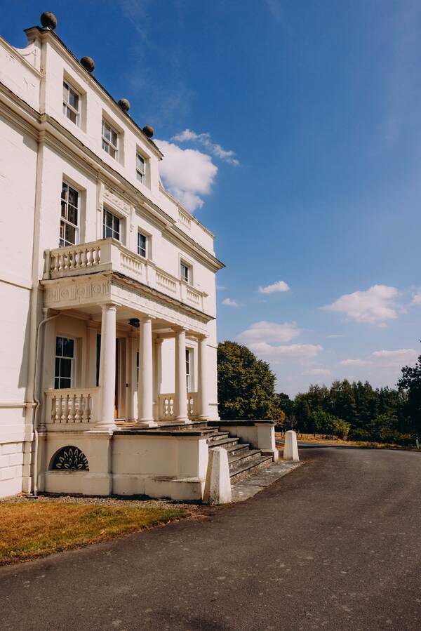 The Salwey Lodge, a Grade II* listed Georgian house near Ludlow, in summer sunshine